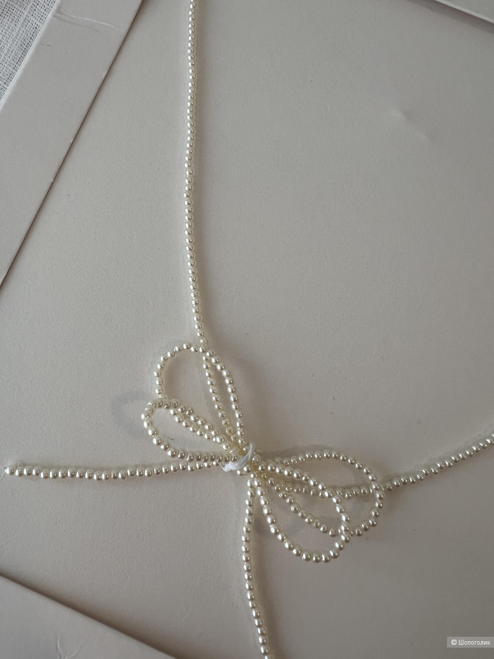 Ожерелье с бантом Zara искусственный жемчуг