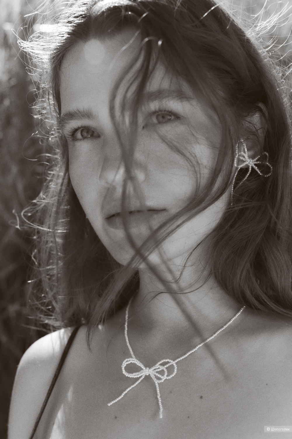 Ожерелье с бантом Zara искусственный жемчуг