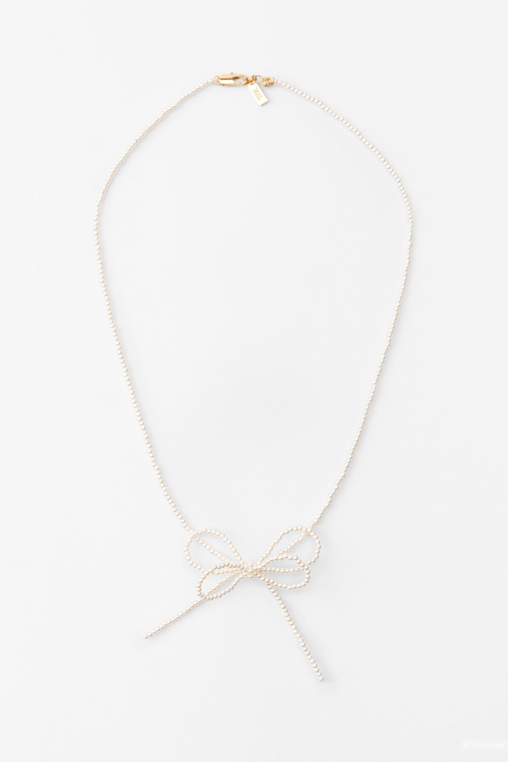 Ожерелье с бантом Zara искусственный жемчуг