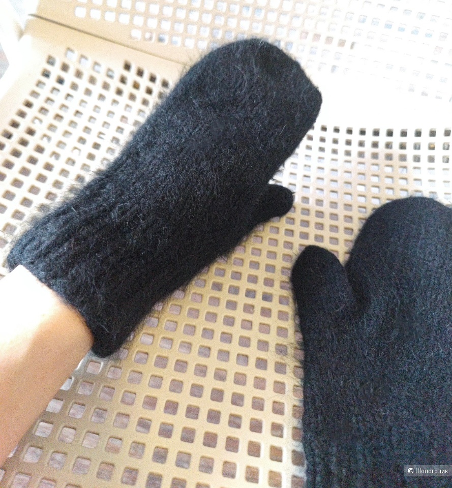 Варежки пух норки one size