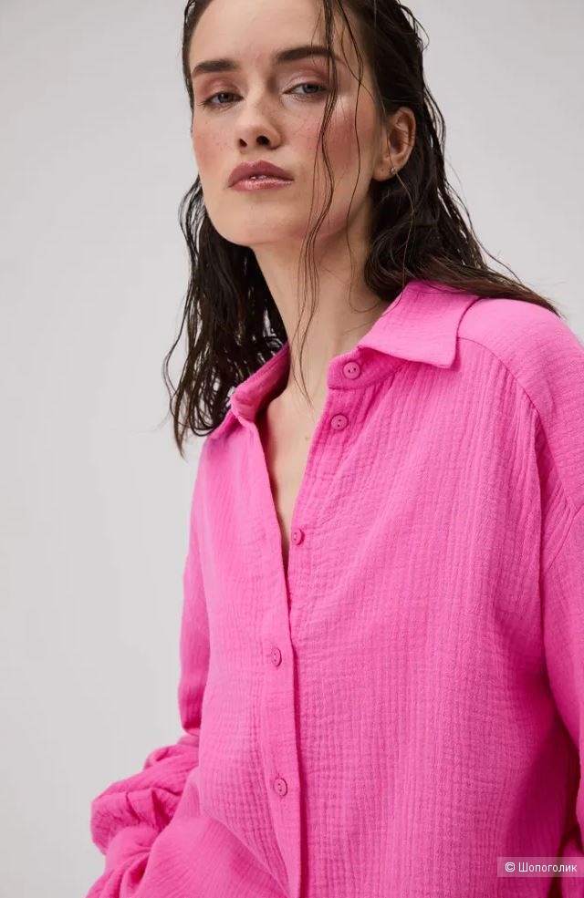 Рубашка муслин Nataly Rik размер M оверсайз