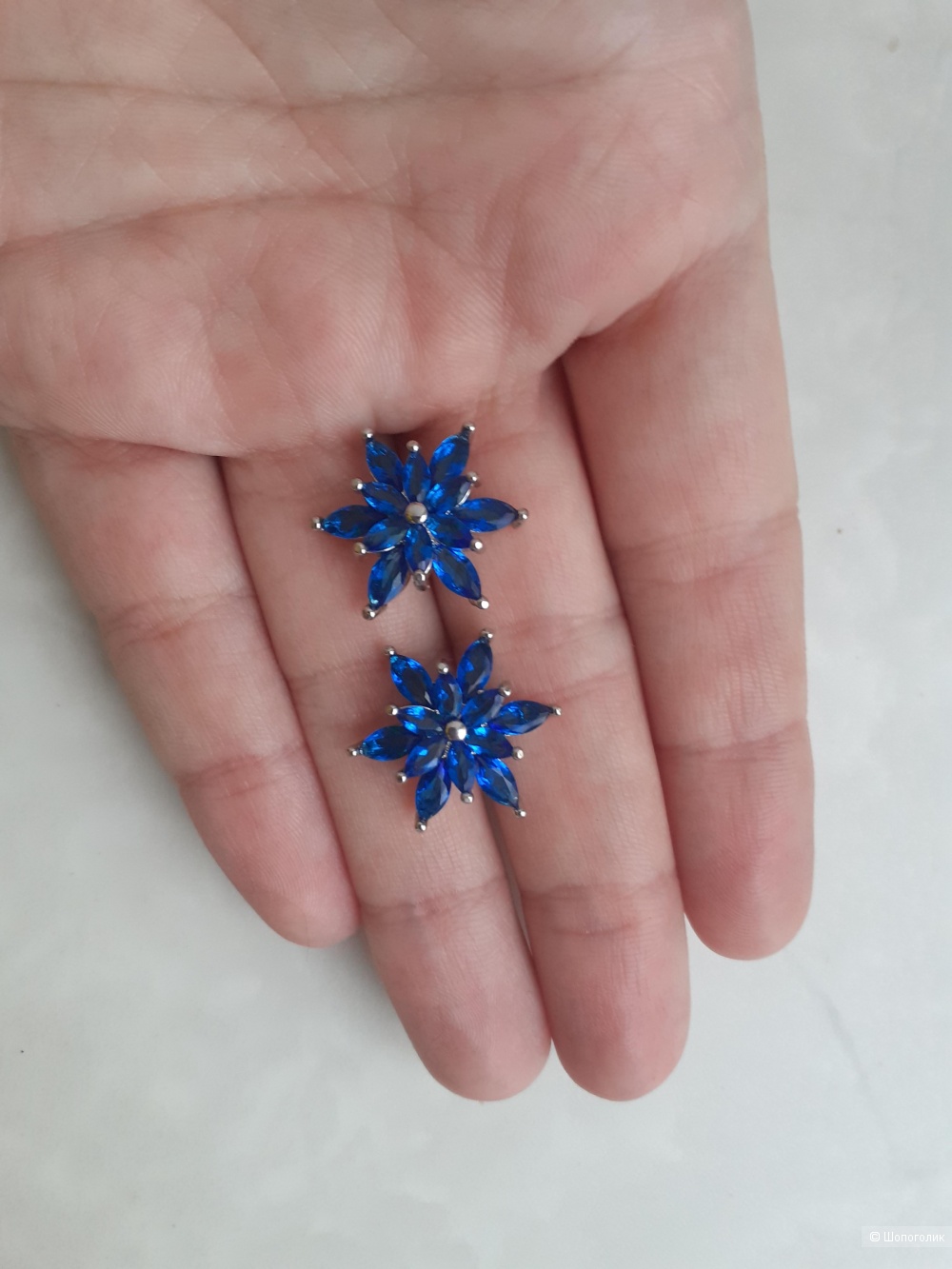 Серьги с кианитами