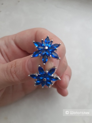 Серьги с кианитами