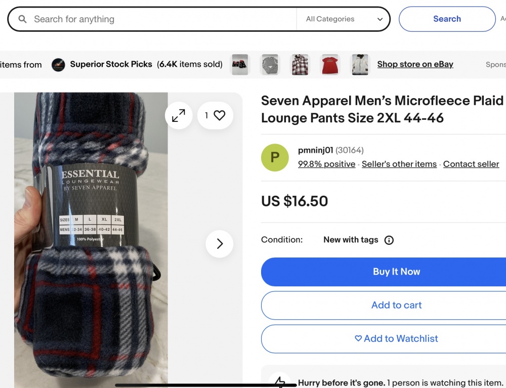 Штаны для сна и отдыха Essential Sleepwear by Seven Apparel, xl