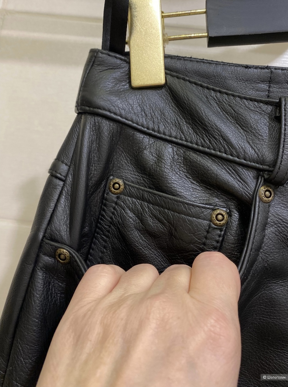 Брюки из натуральной кожи The trader Jeans Company. Размер фирм. 10.