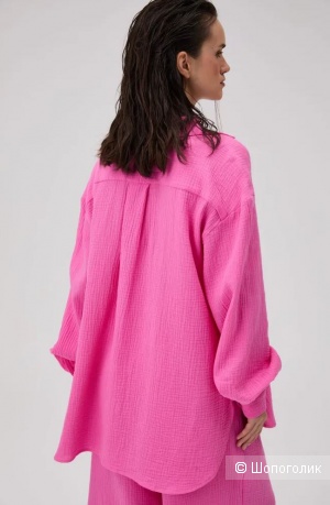 Рубашка муслин Nataly Rik размер M оверсайз