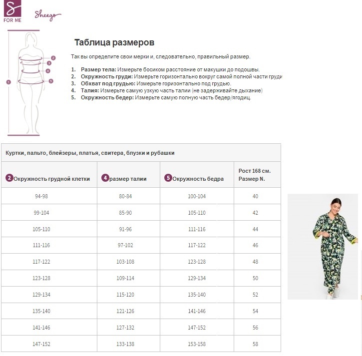  Платье бренда «Sheego»; размер 56-58