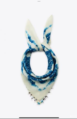 Шарф Zara с принтом и бусинками