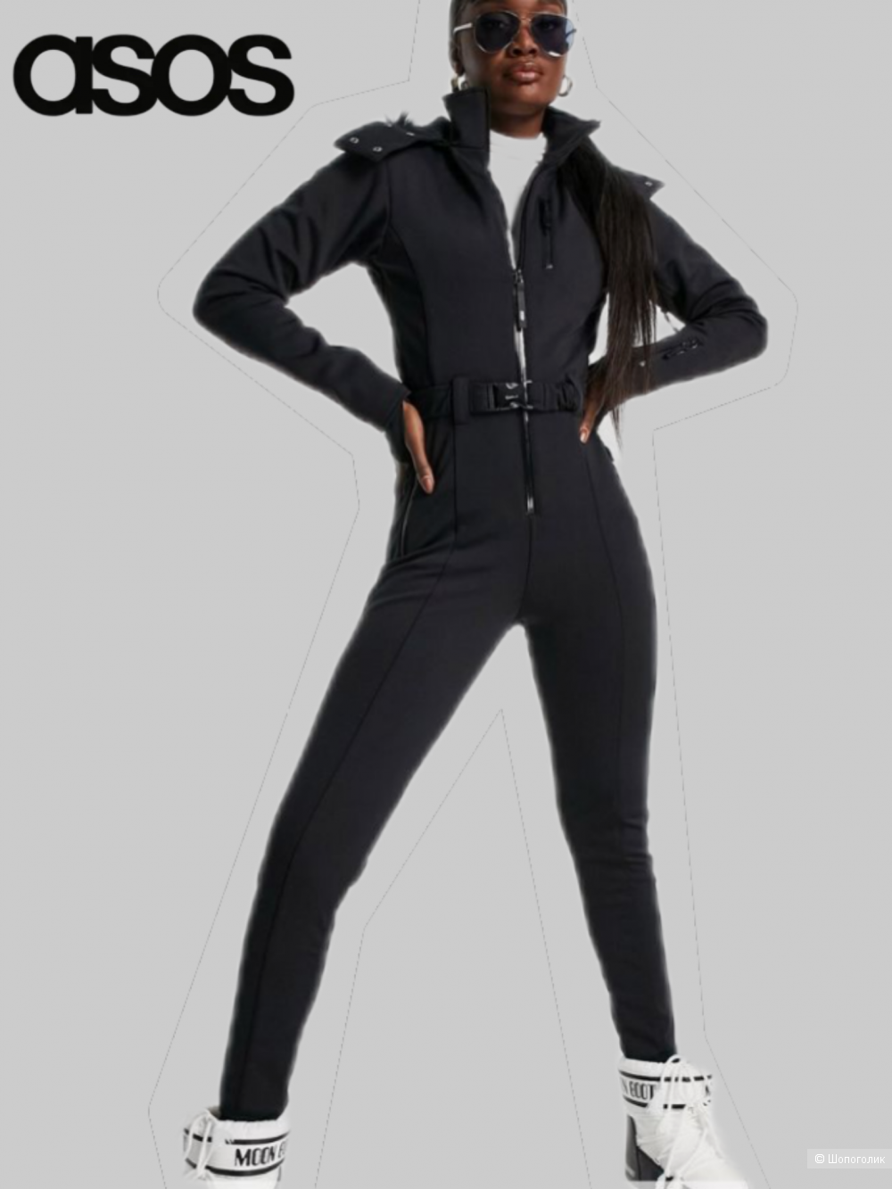 Лыжный комбинезон ASOS Ski & Snow soft shel р.L