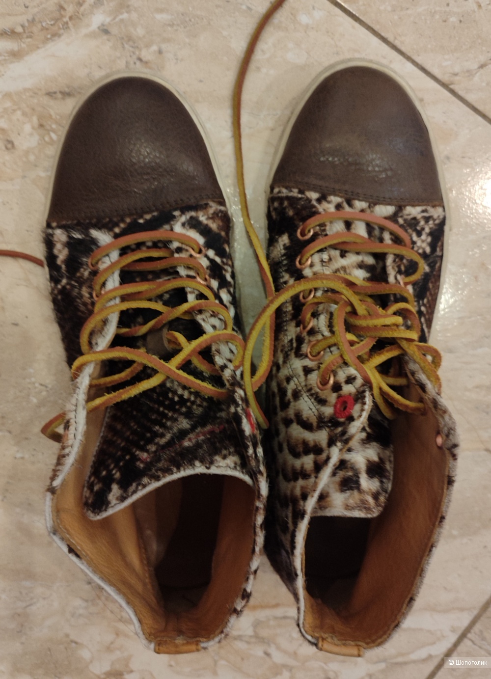 Кеды кожаные с мехом пони Fretons размер 40