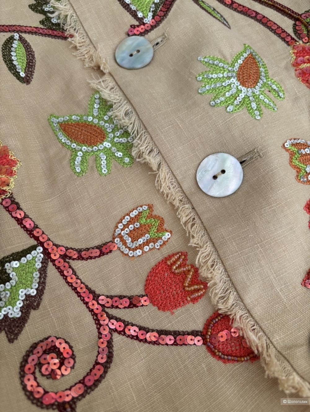 Льняной жакет ELEGANCE размер xs-s