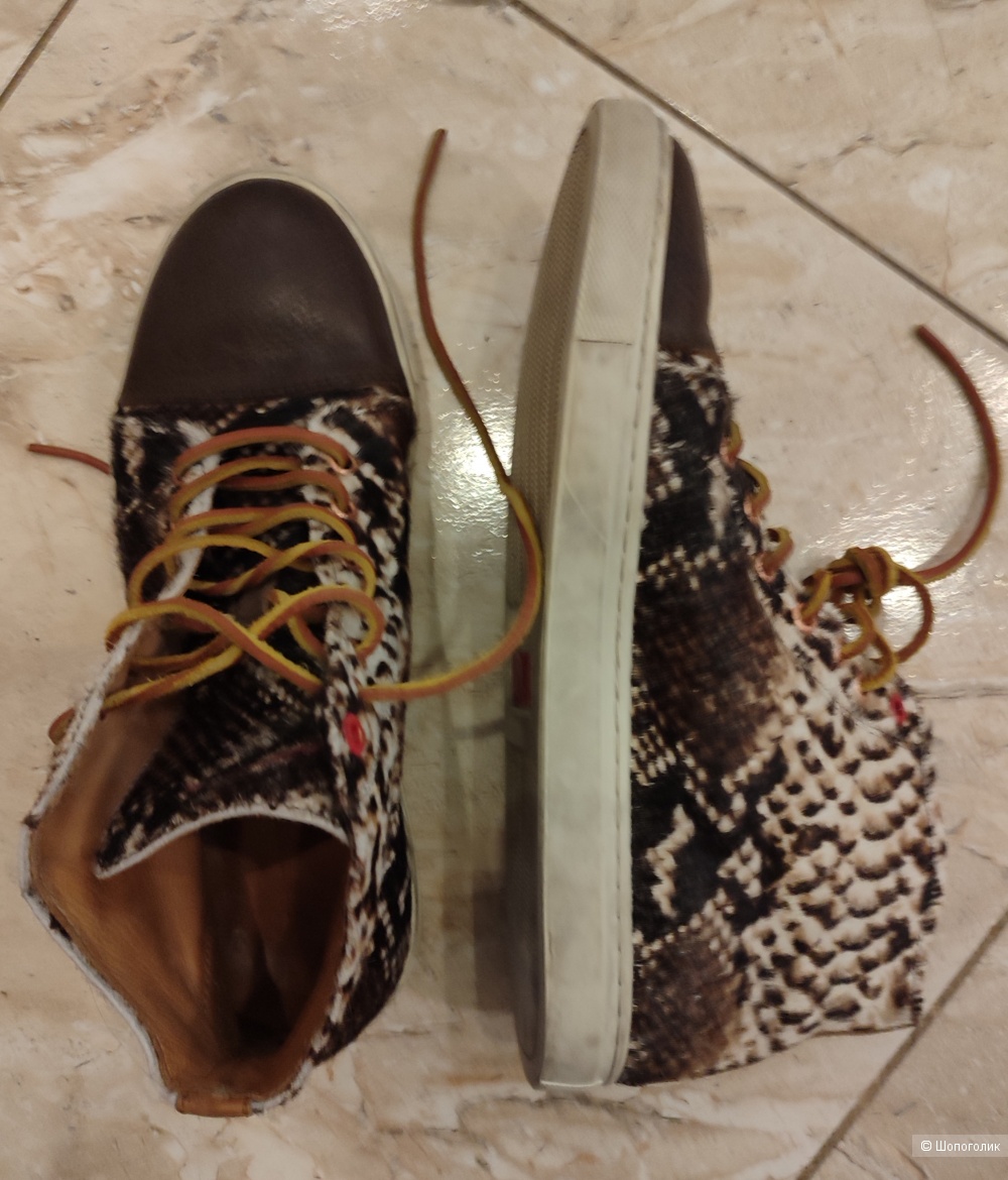 Кеды кожаные с мехом пони Fretons размер 40