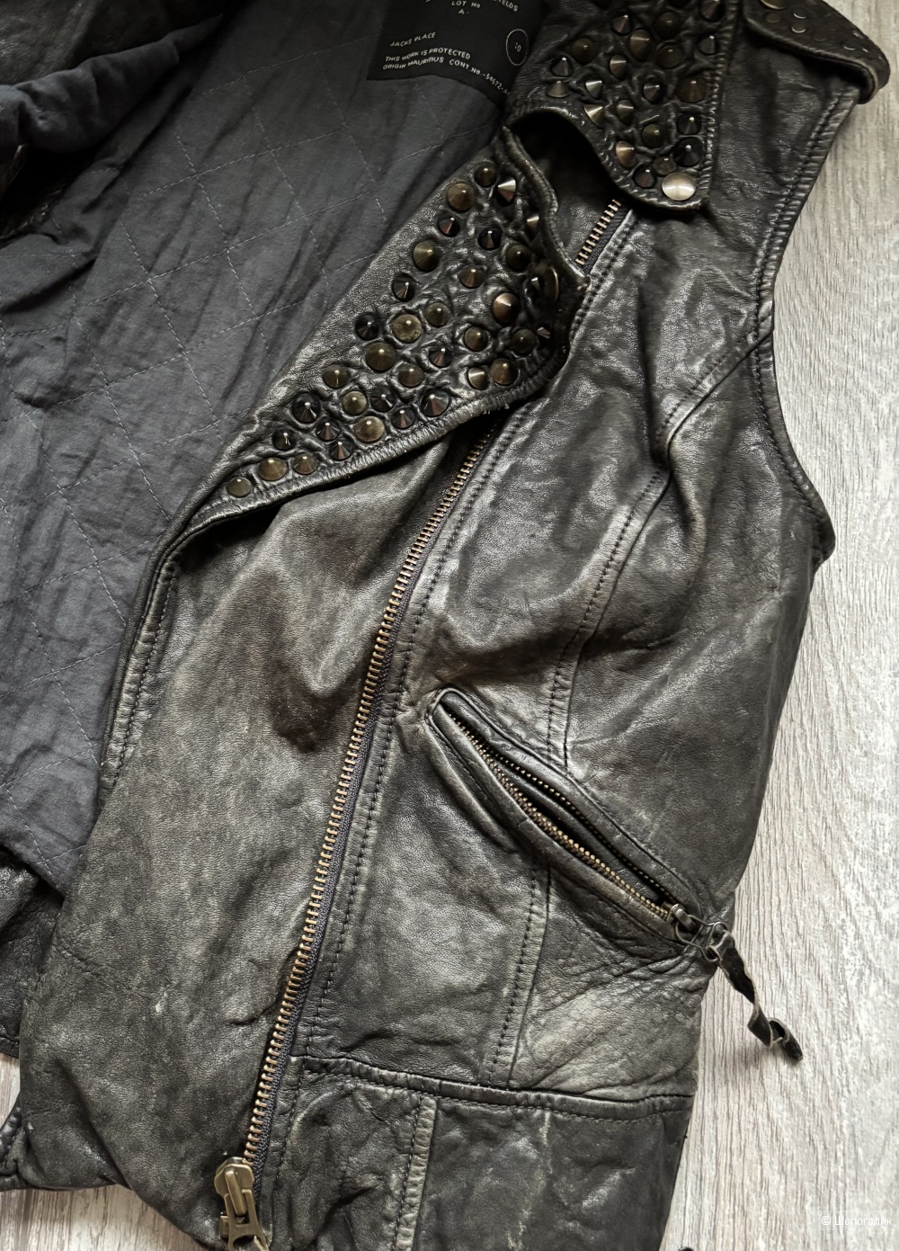 Жилетка-косуха кожаная All Saints, р.10 UK