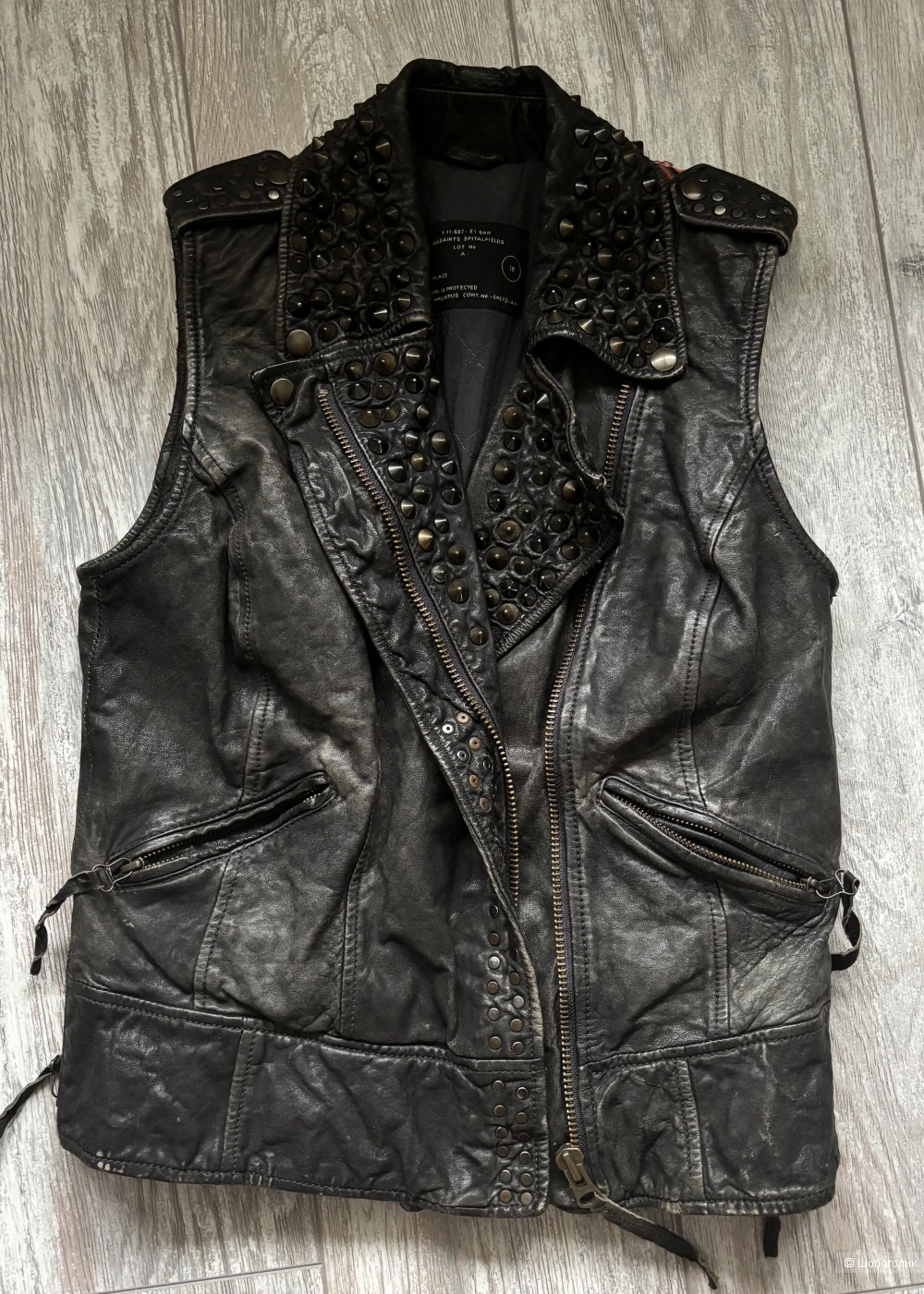 Жилетка-косуха кожаная All Saints, р.10 UK