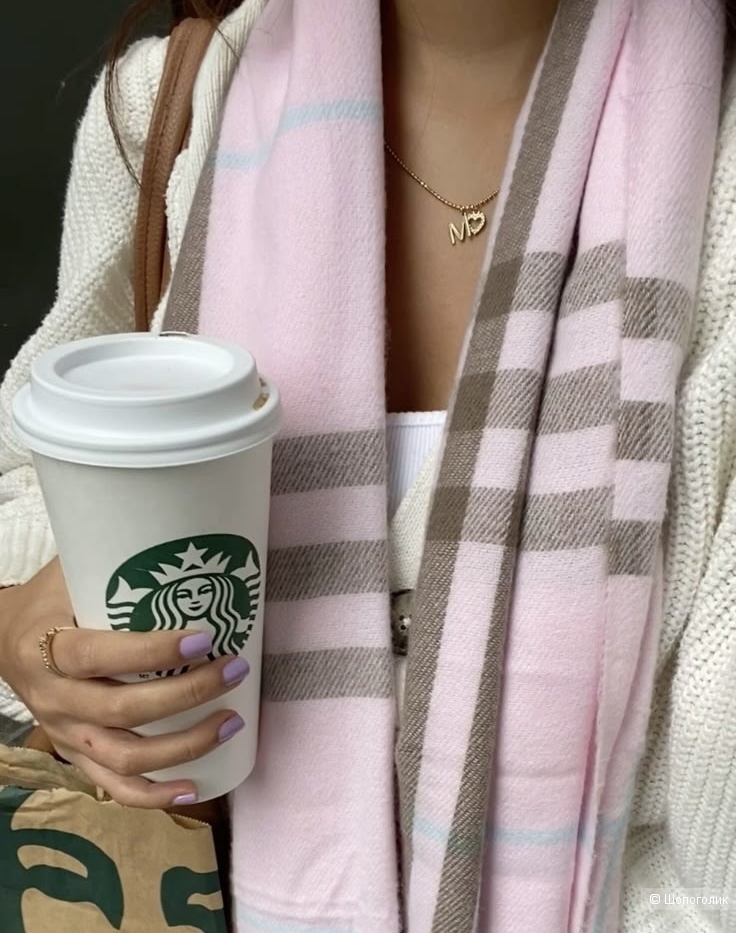 Шарф палантин под burberry, one size