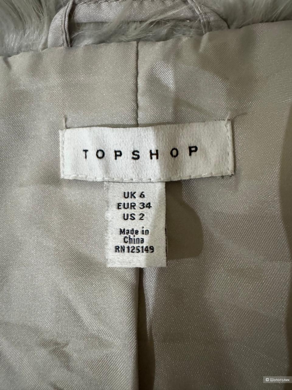 Полушубок Topshop, eur 34, рос 42/44