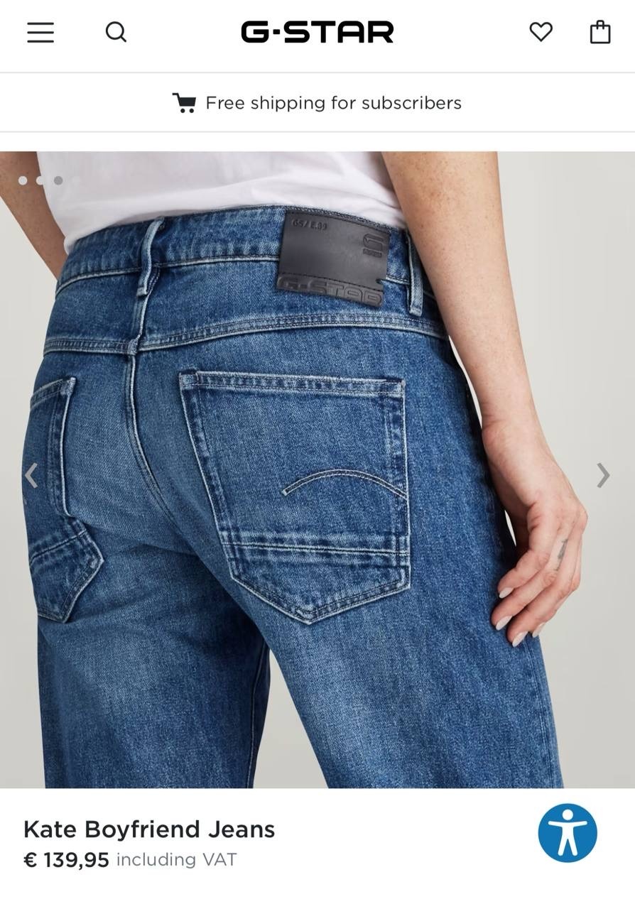 Джинсы G-star Row, размер 24/32.