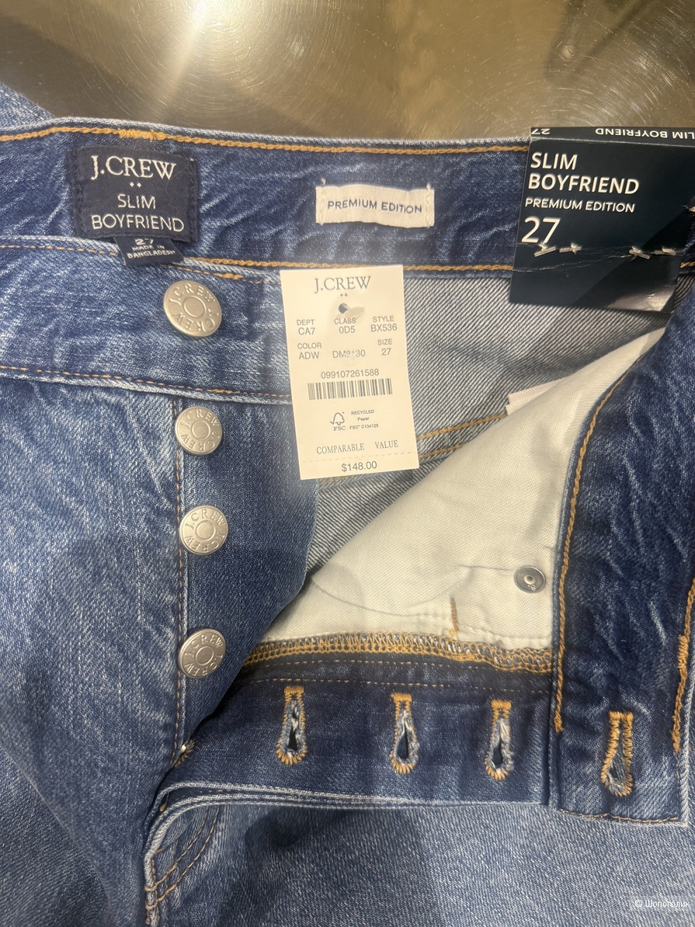 Джинсы slim boyfriend - J Crew Factory р-р 27