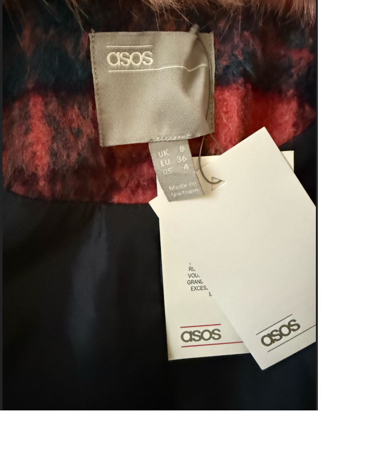 Asos пальто размер 38 (евр.)