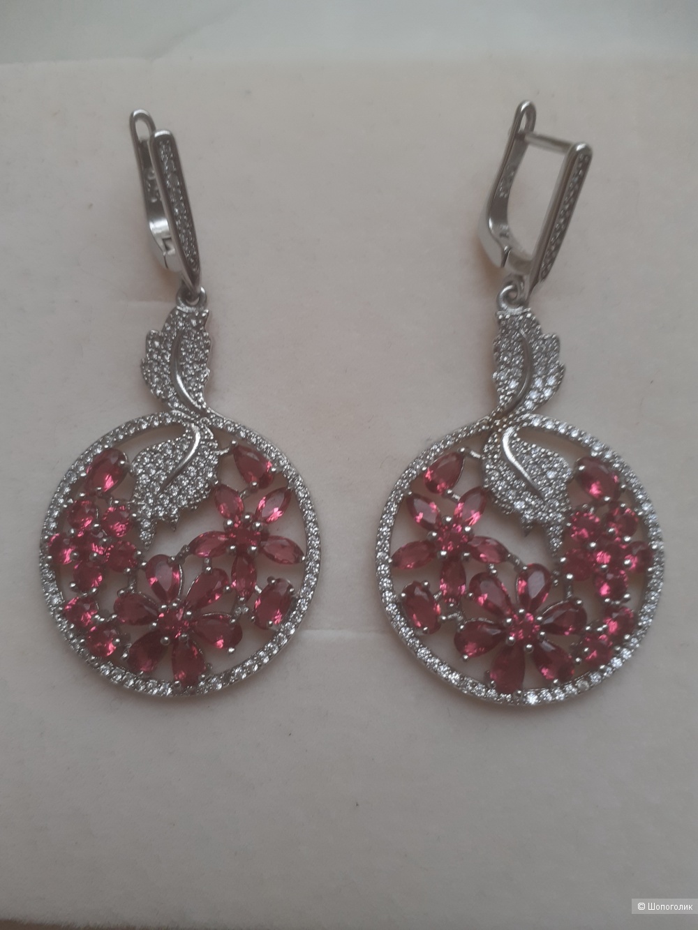 Серебряный комплект с турмалином