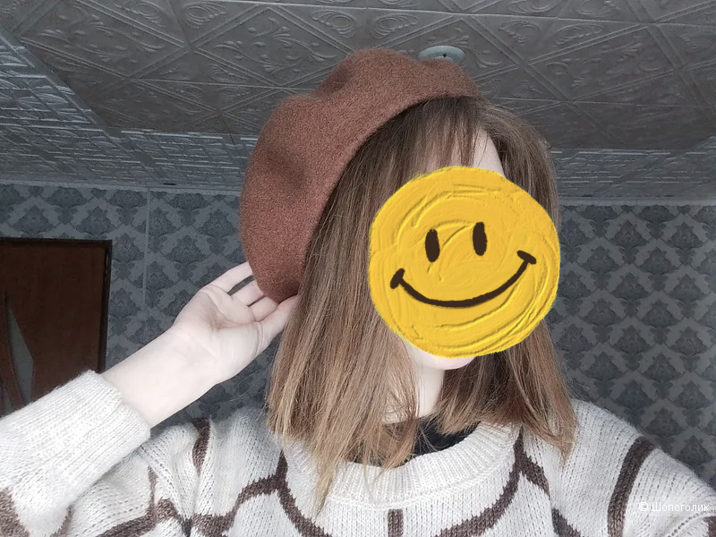 Берет ThreeS 100% шерсть, one size