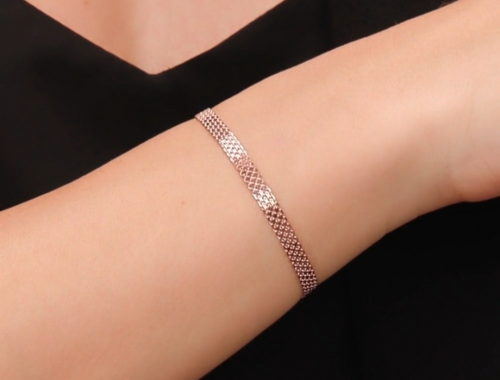 Золотой браслет, 3,87г., 585проба,18 размер