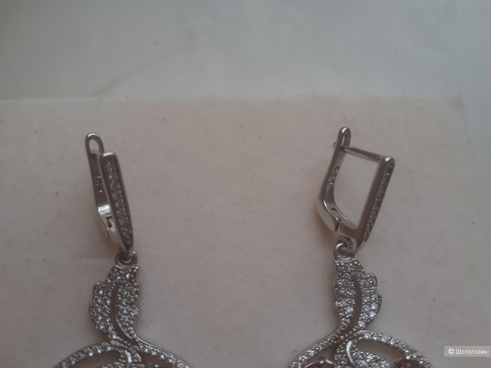 Серебряный комплект с турмалином