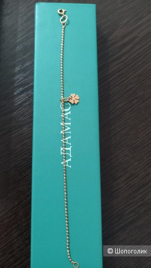 Золотой браслет, 585 проба, 1,47 г., 18 размер