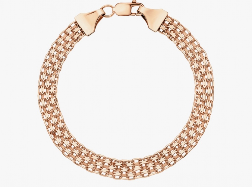 Золотой браслет, 3,87г., 585проба,18 размер