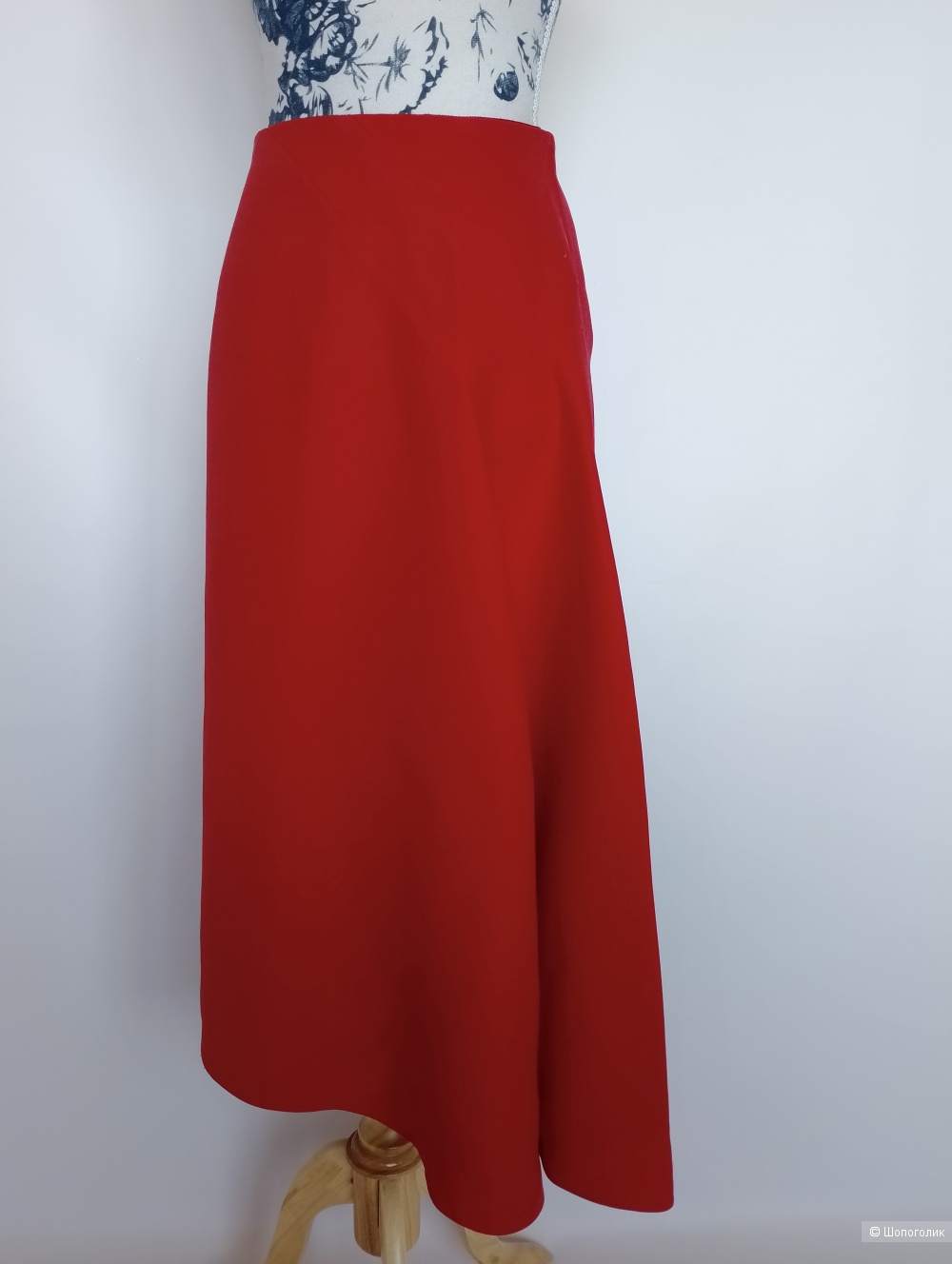 Christian dior юбка красная шерстяная,  fr 42