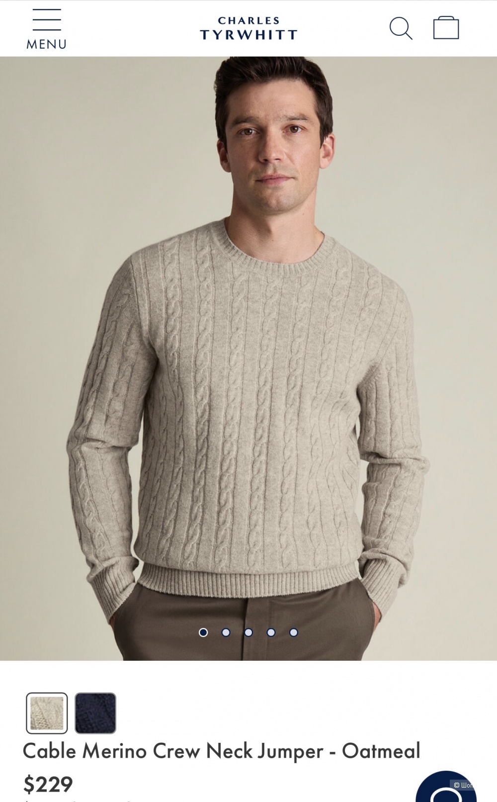 Джемпер Charles Tyrwhitt размер xxl