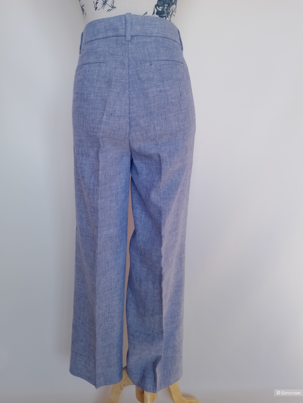 Костюм J Crew брючный льняной голубой, us 6