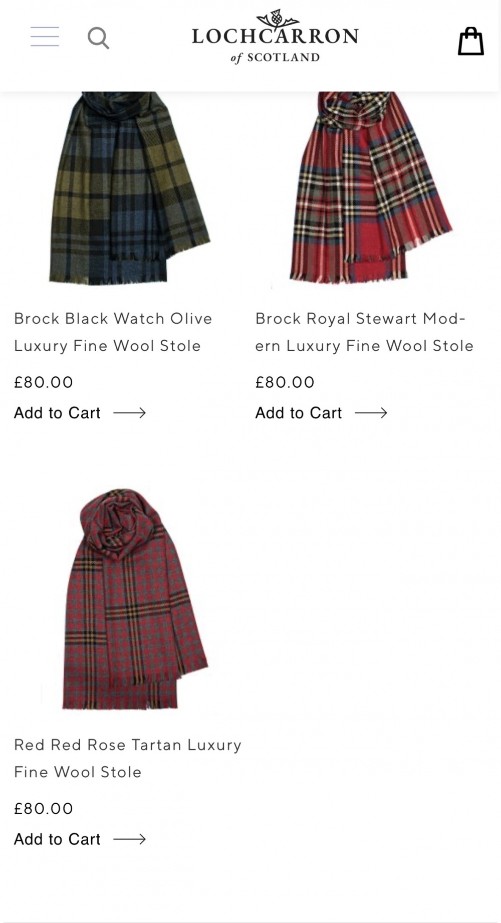 Шарф Lochgaroon размер L