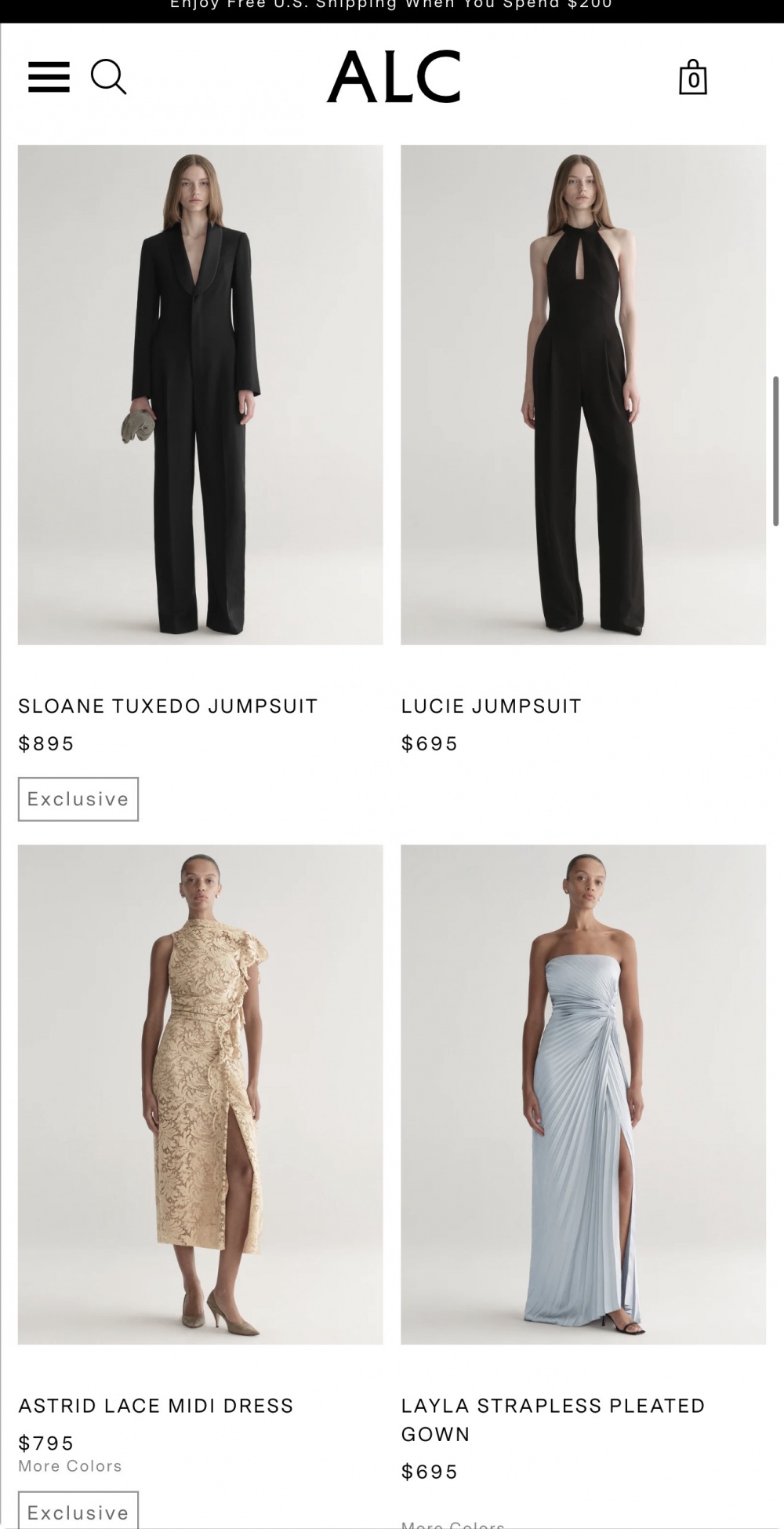 Платье ALC размер 4