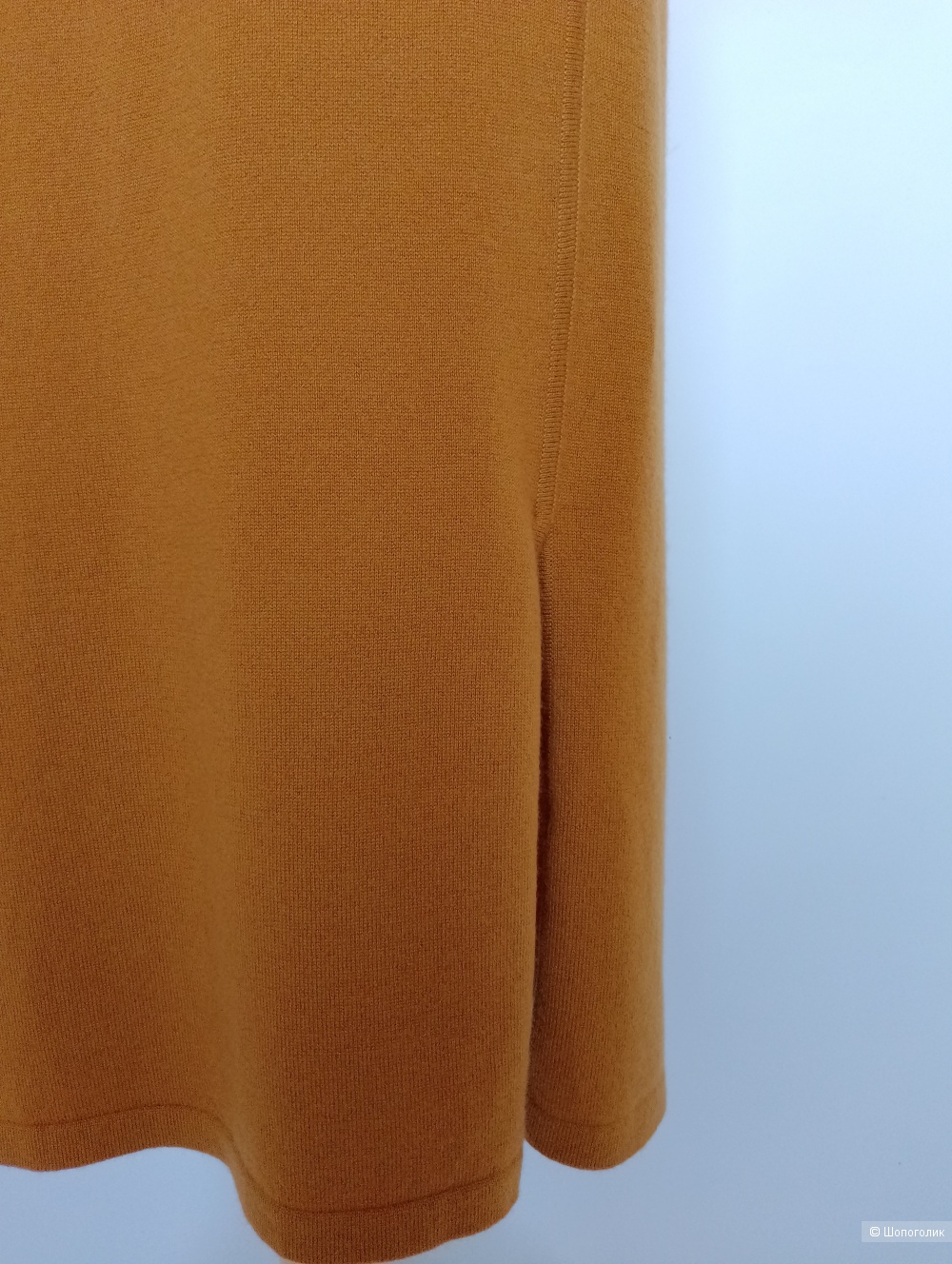 Юбка hermes кашемировая голд, fr 40