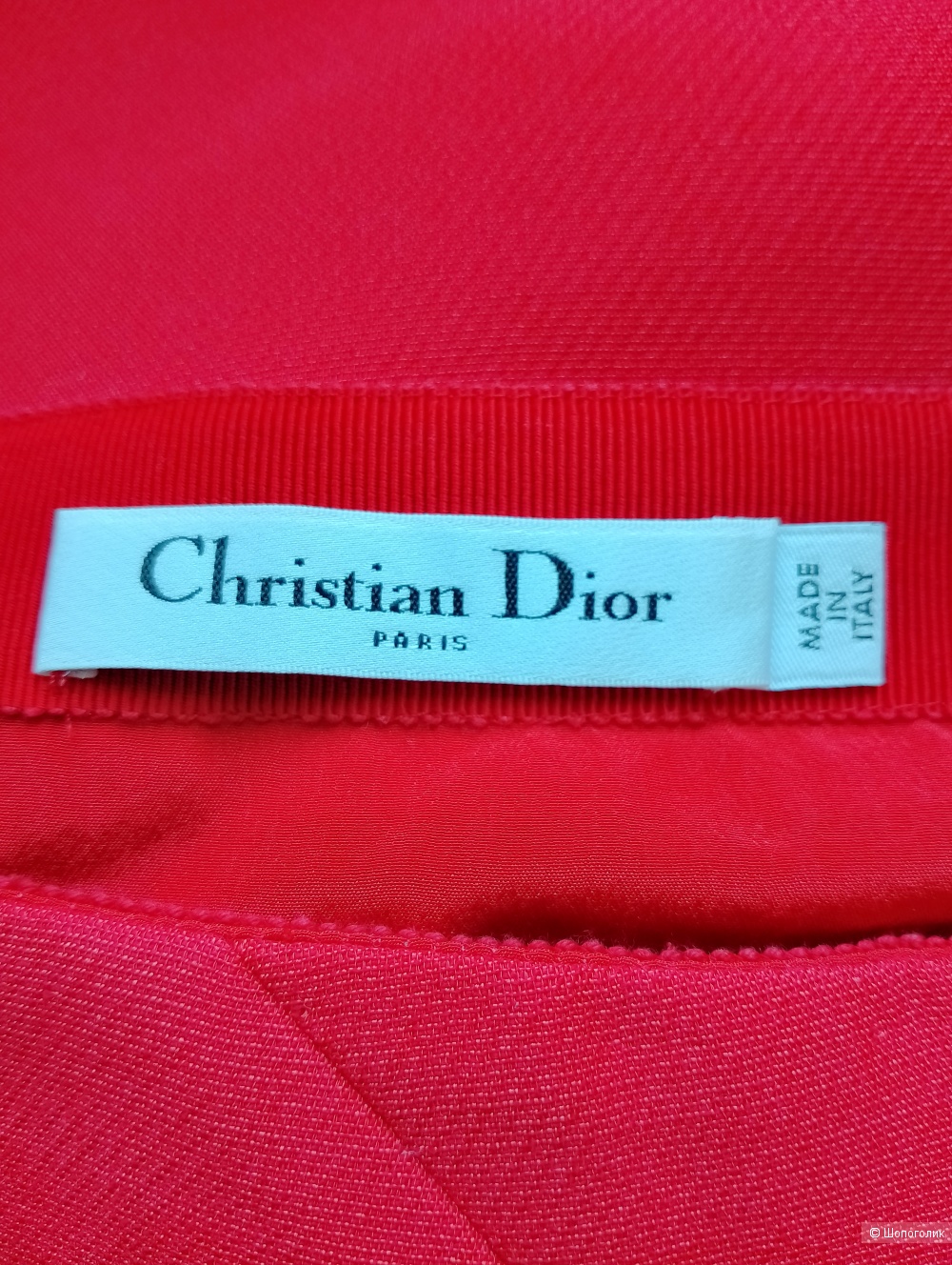 Christian dior юбка красная шерстяная,  fr 42