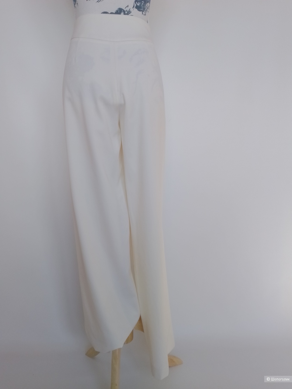 Брюки молочные Elean boutique шерстяные, 46