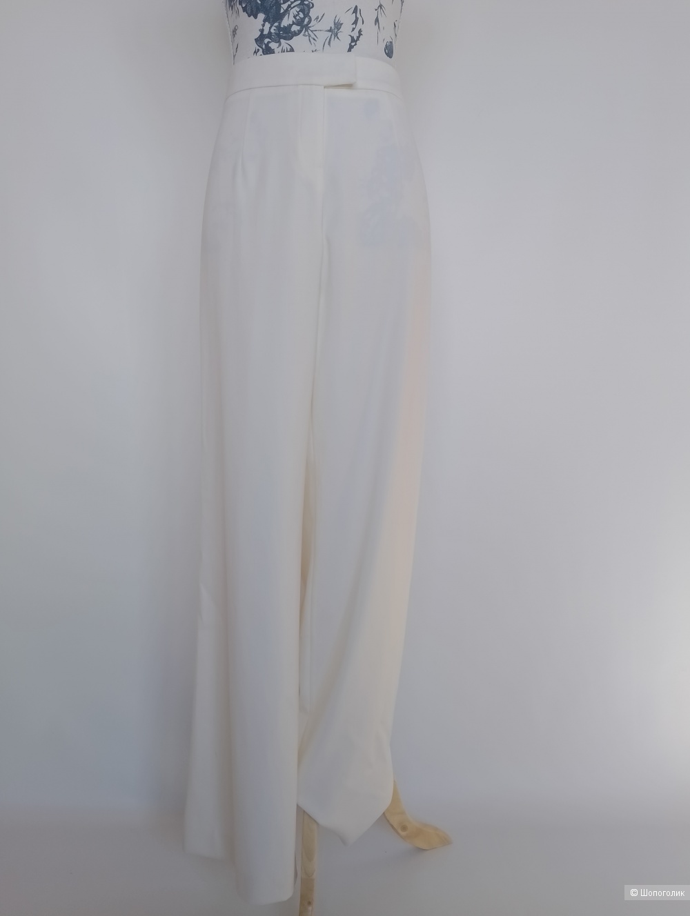 Брюки молочные Elean boutique шерстяные, 46