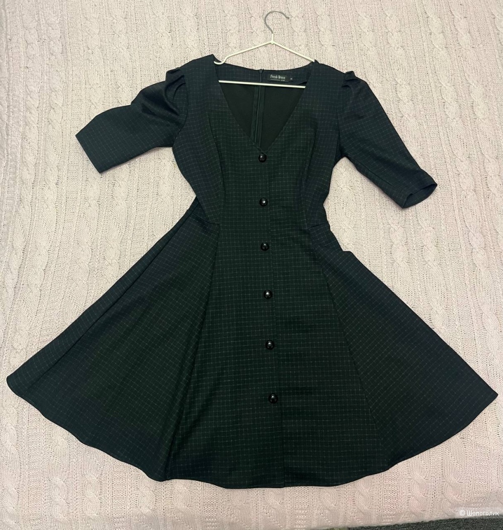 Платье 44 черное в клеточку