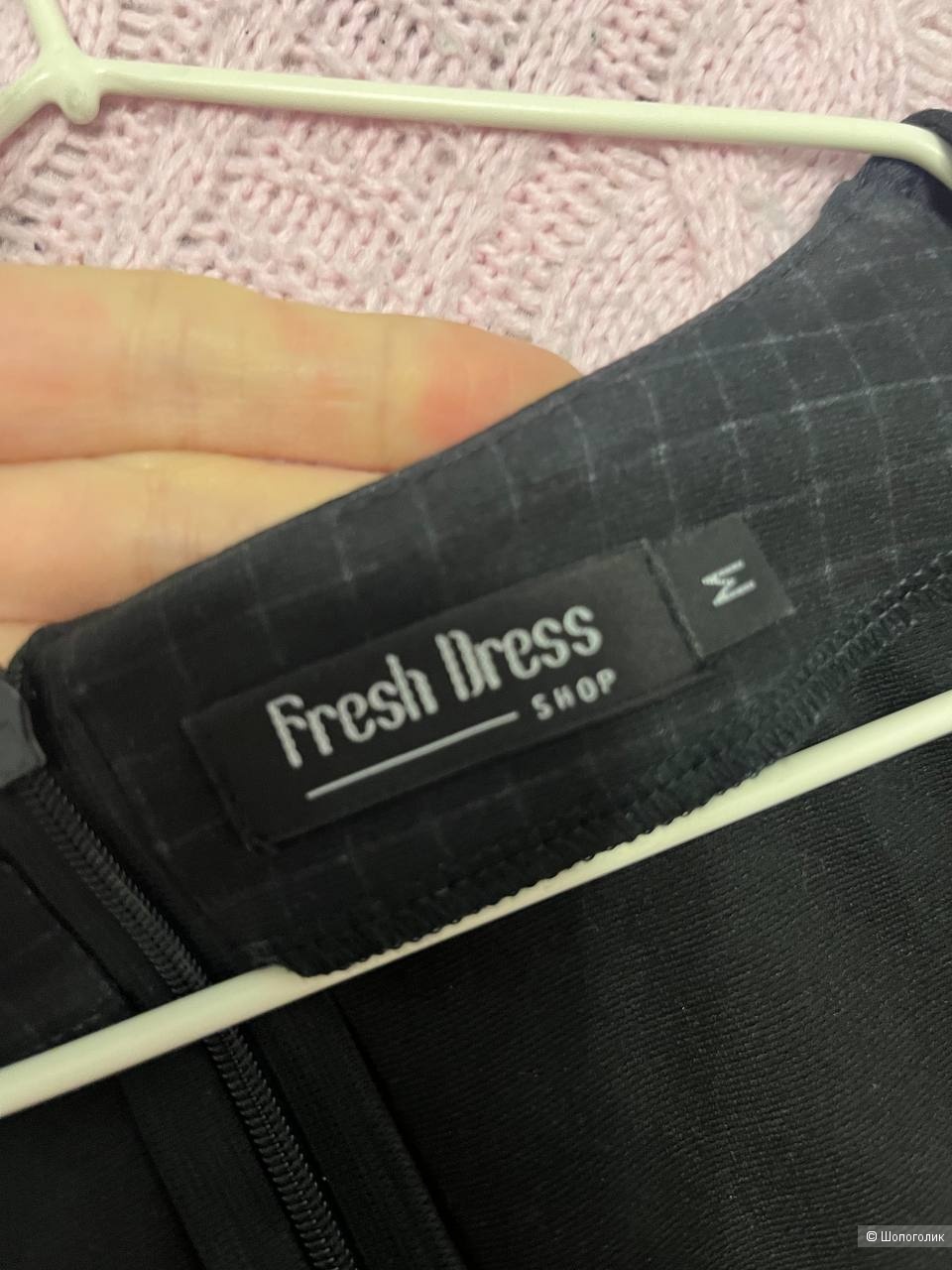 Платье 44 черное в клеточку