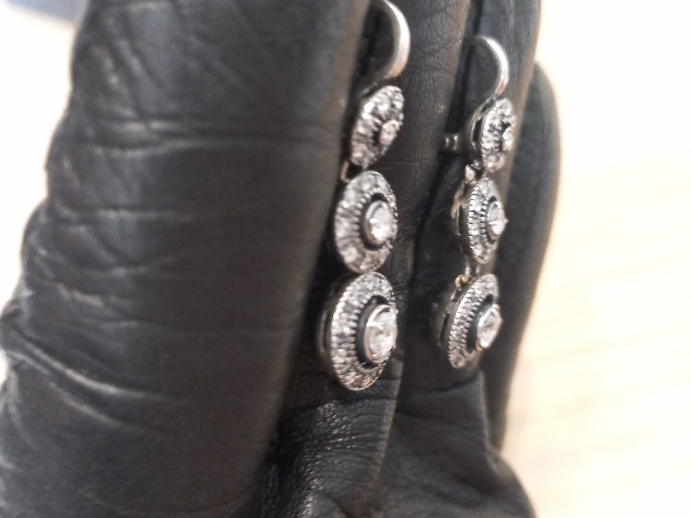 Длинные серебряные серьги