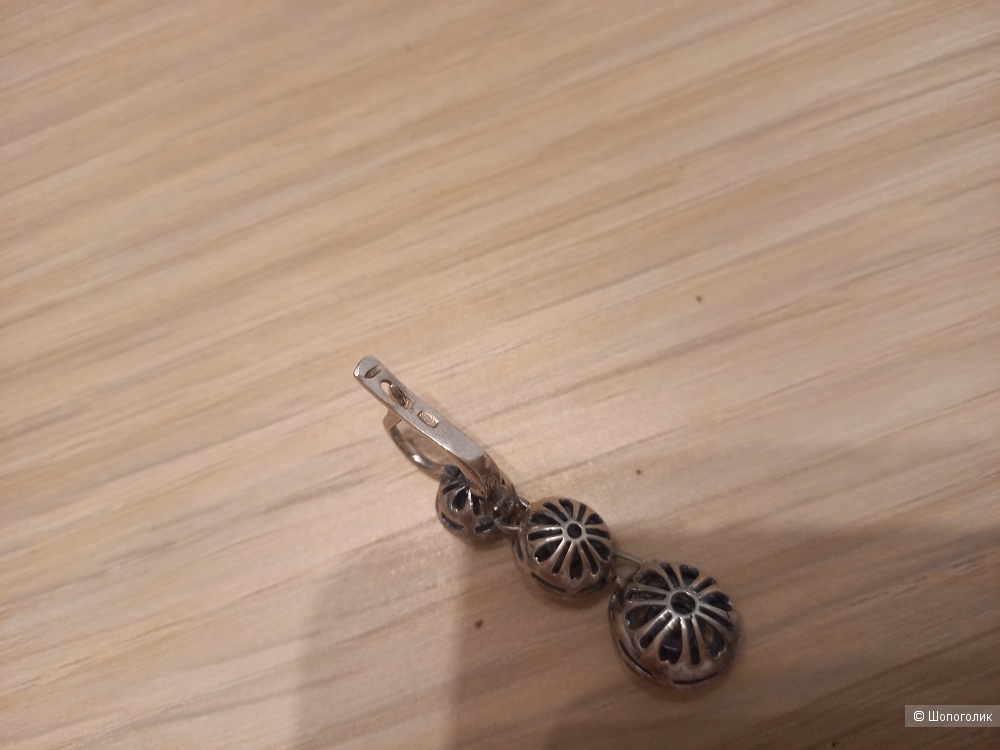 Длинные серебряные серьги