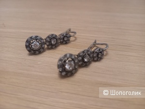 Длинные серебряные серьги