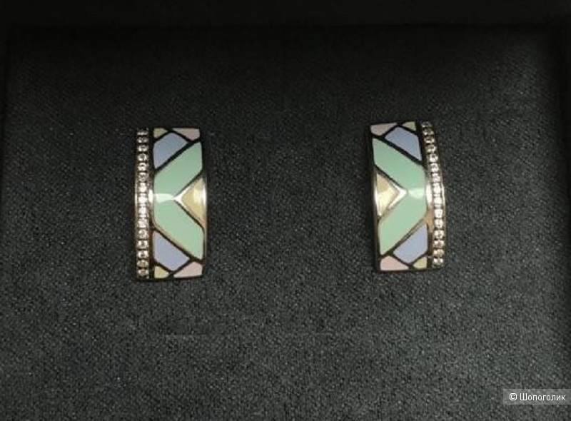 Серьги SOKOLOV из серебра с эмалью и фианитами