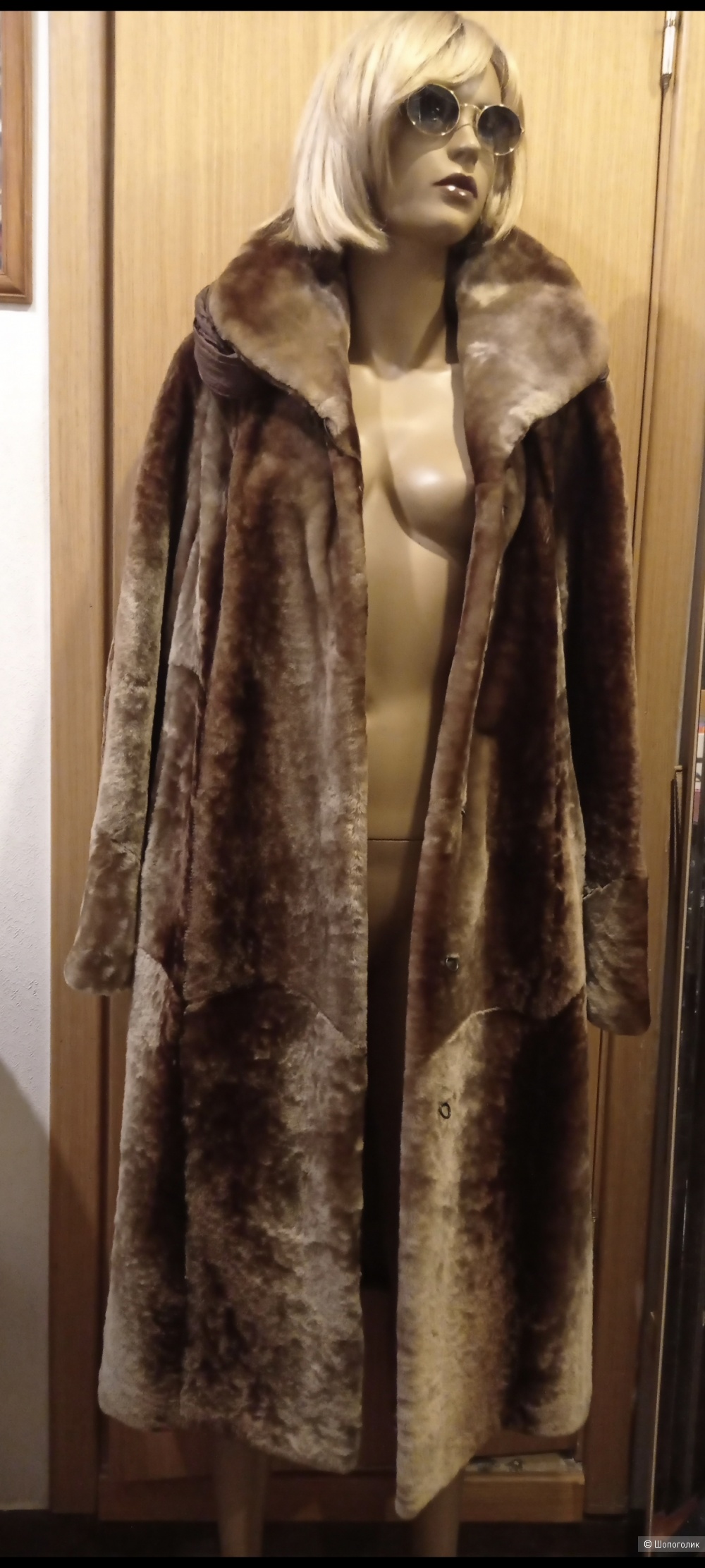Шуба пальто мутон 46 размер