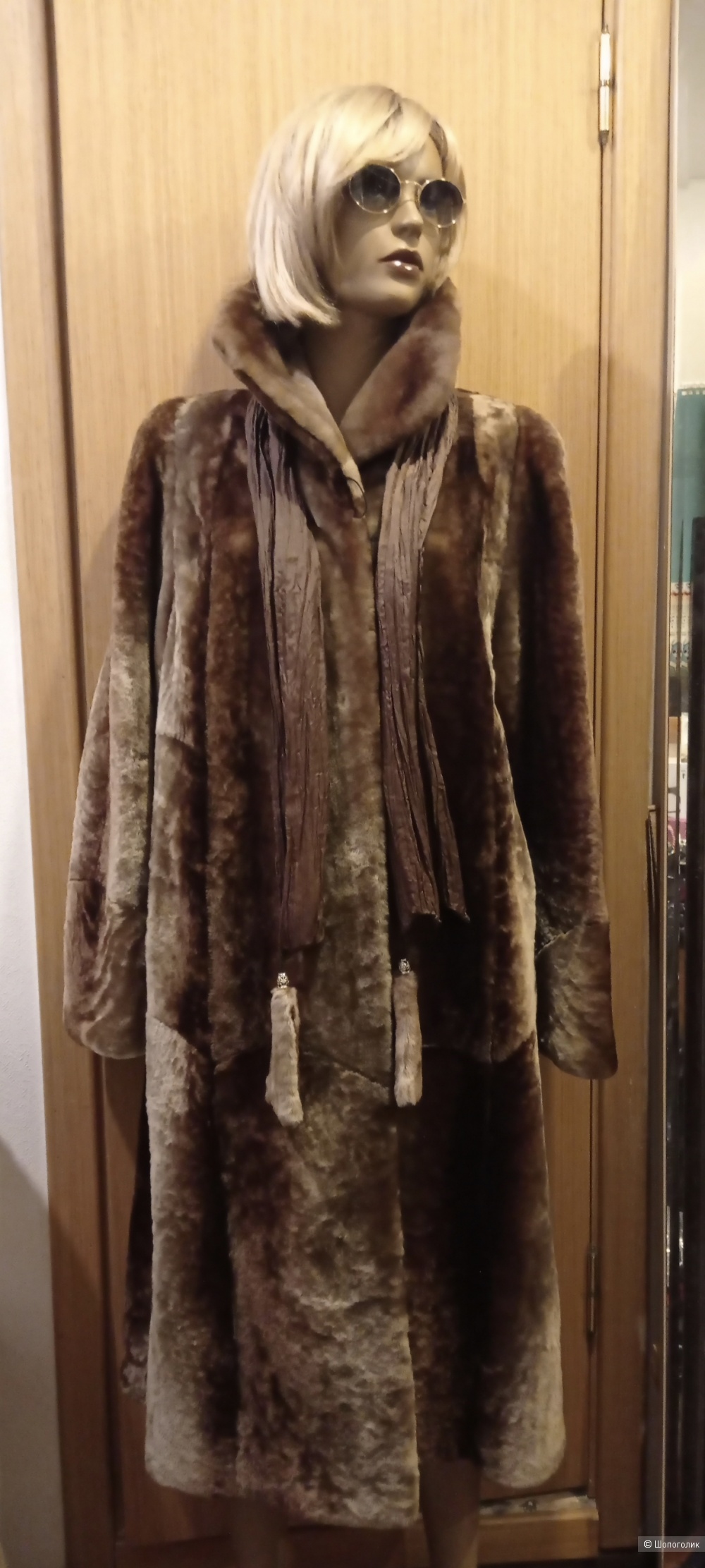 Шуба пальто мутон 46 размер