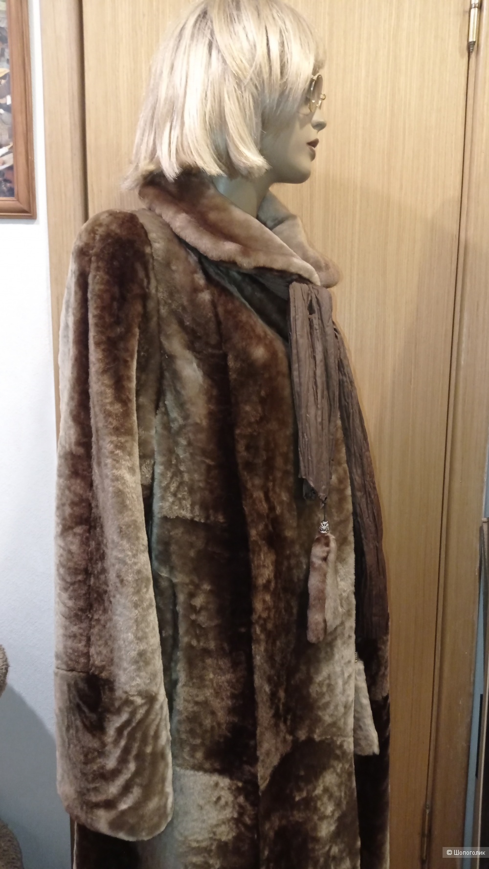 Шуба пальто мутон 46 размер