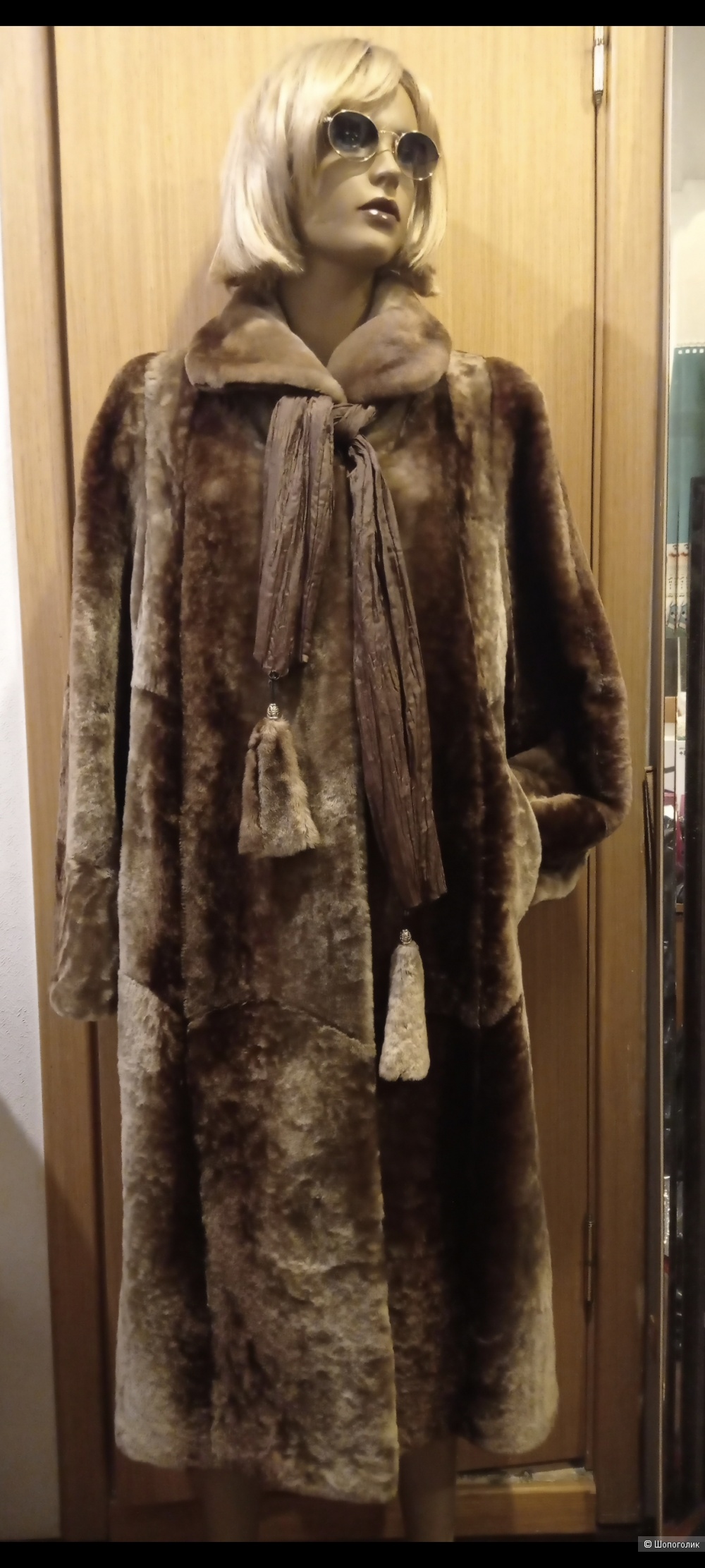 Шуба пальто мутон 46 размер