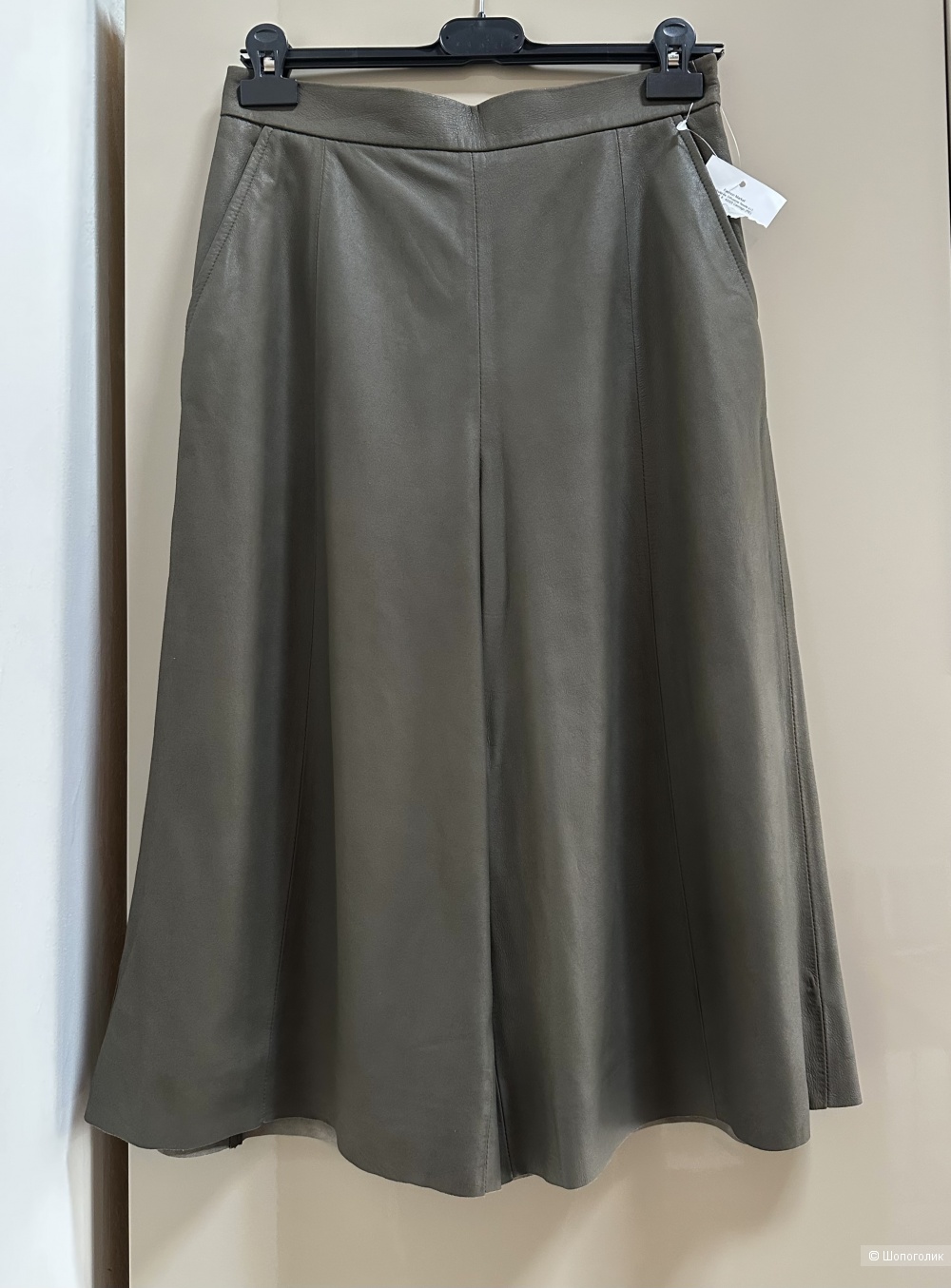 Кожаные брюки-кюлоты-юбка  Max Mara 42-44-46