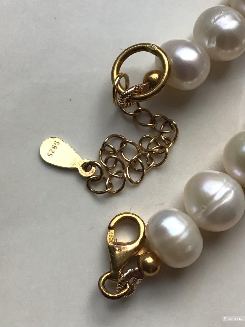 Набор (сет) серебряное колье и серьги из натурального жемчуга барокко и аметистов